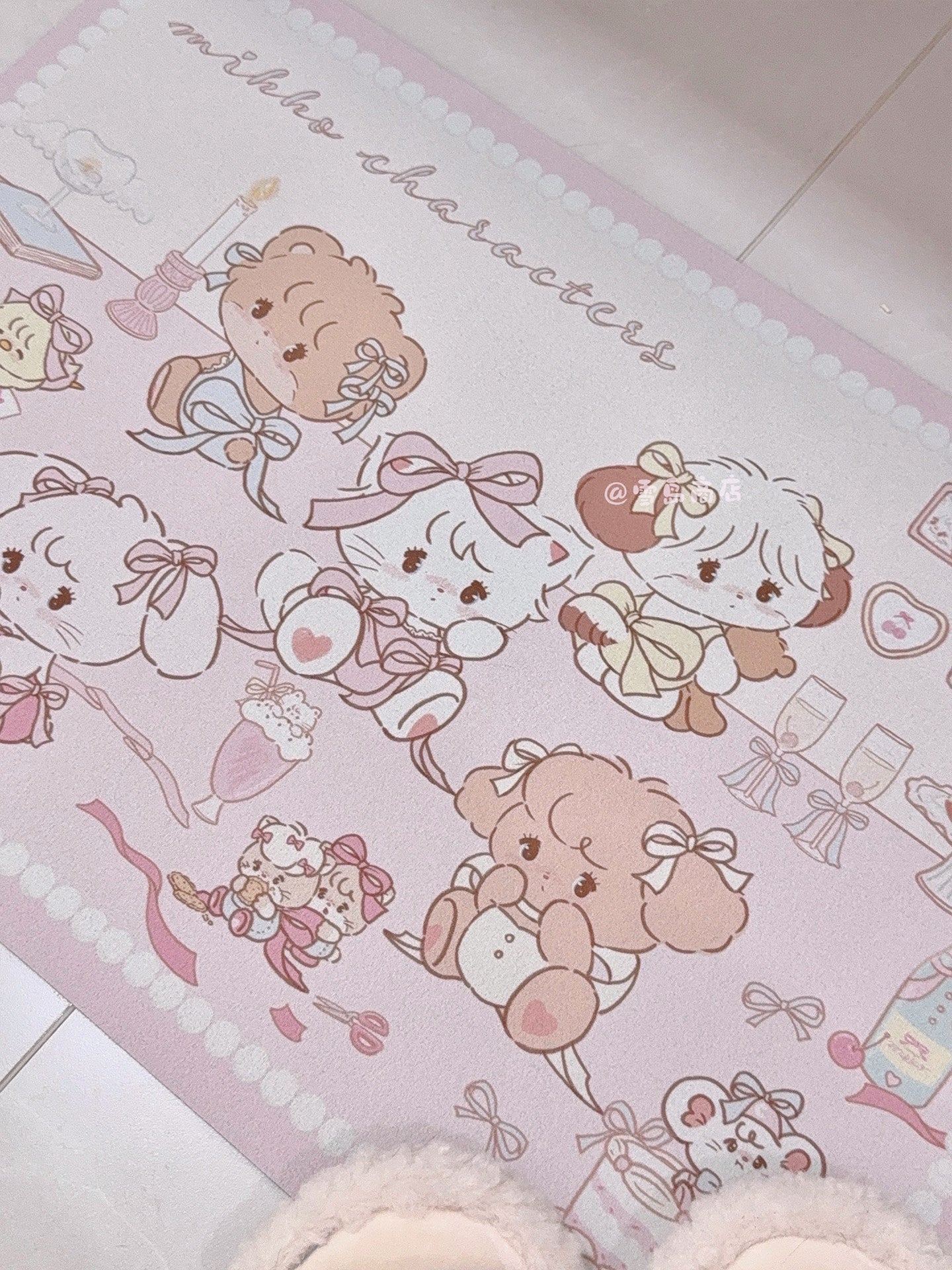 kawaii pink bathroom diatom mud absorbent floor mat