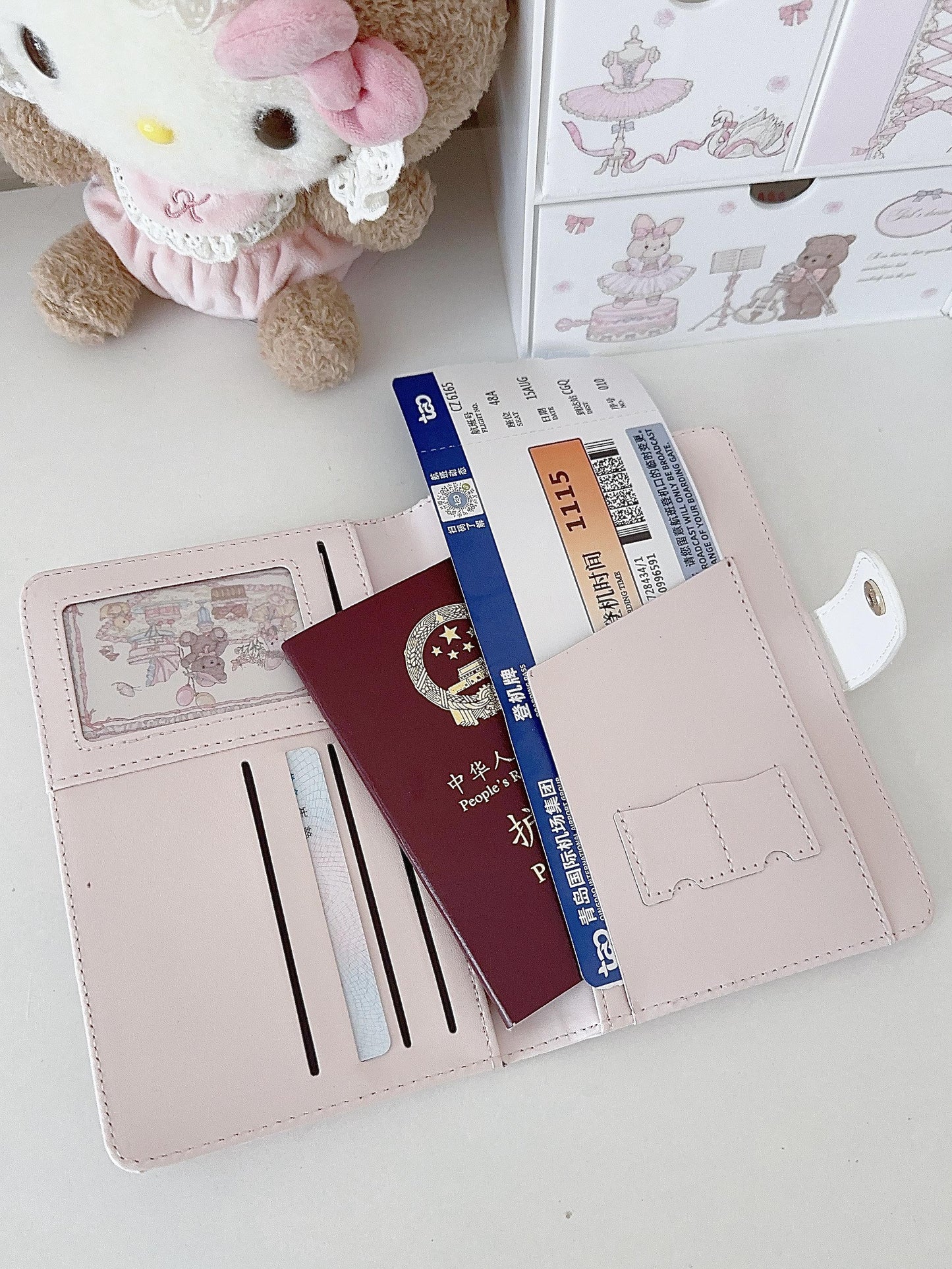 Girly Dream passport ticket holder