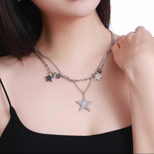 Y2K Clavicle Star Necklace