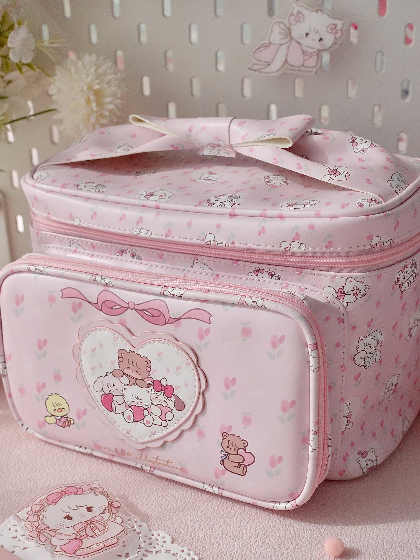 cute mikko large-capacity portable cosmetic bag