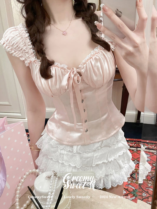 santin coquette bow shirt