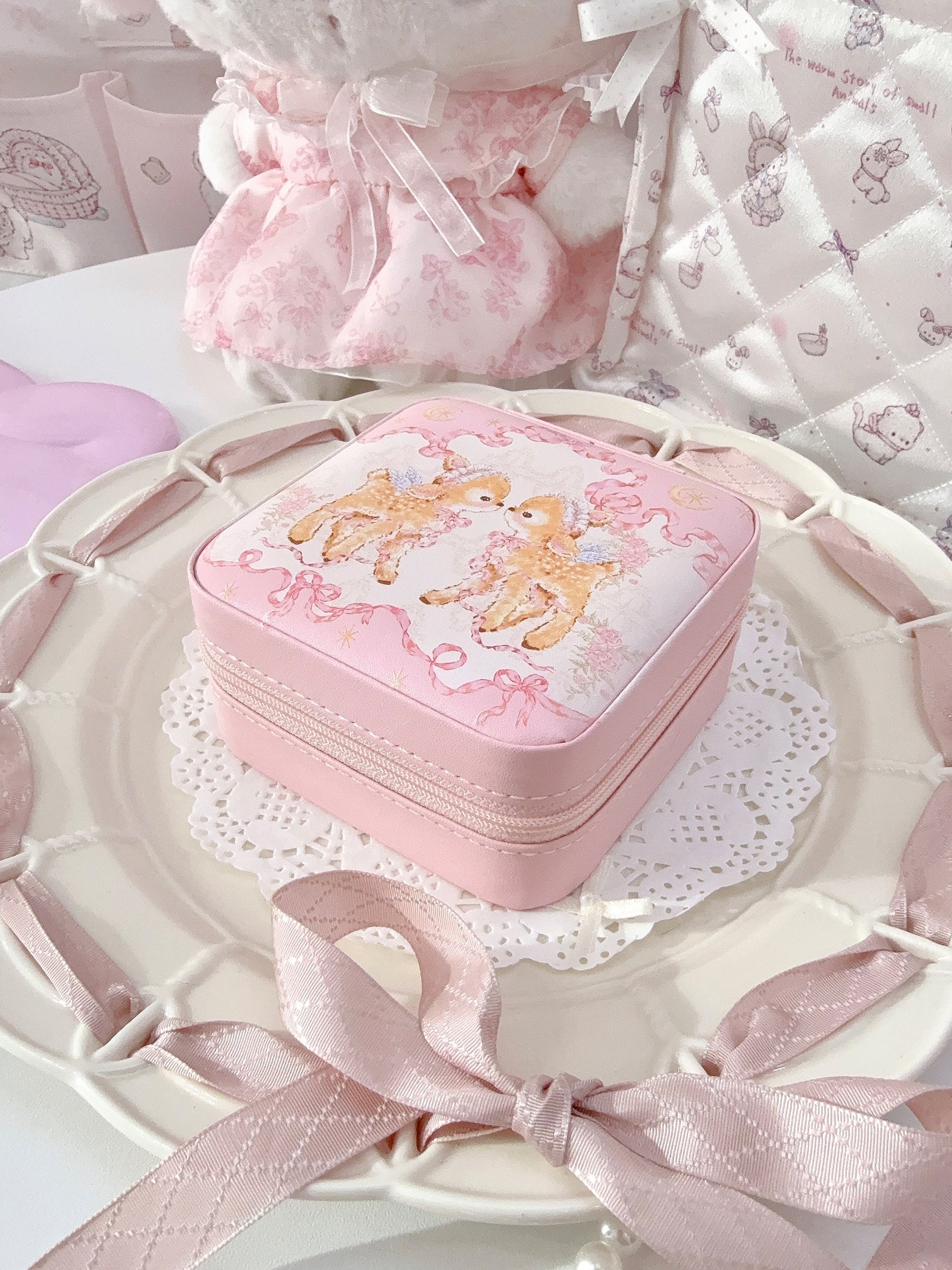 kawaii deer decoration storage box