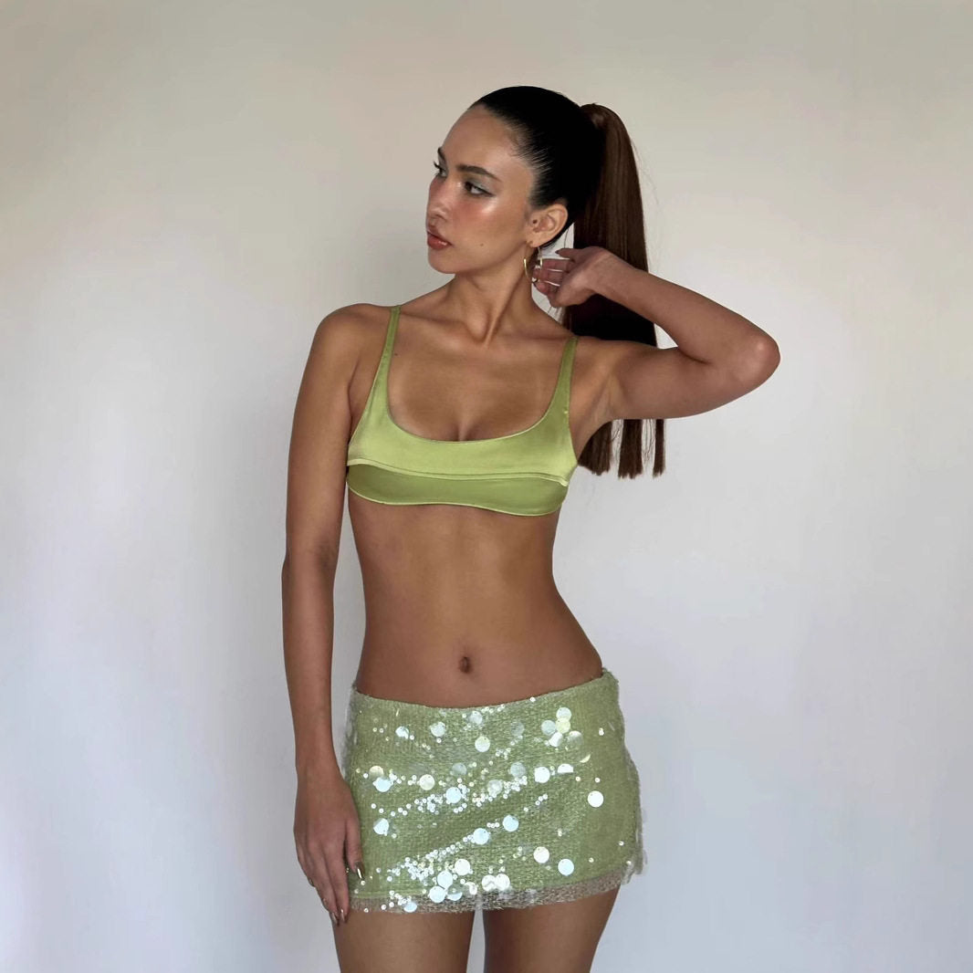 sequin sexy short skirt