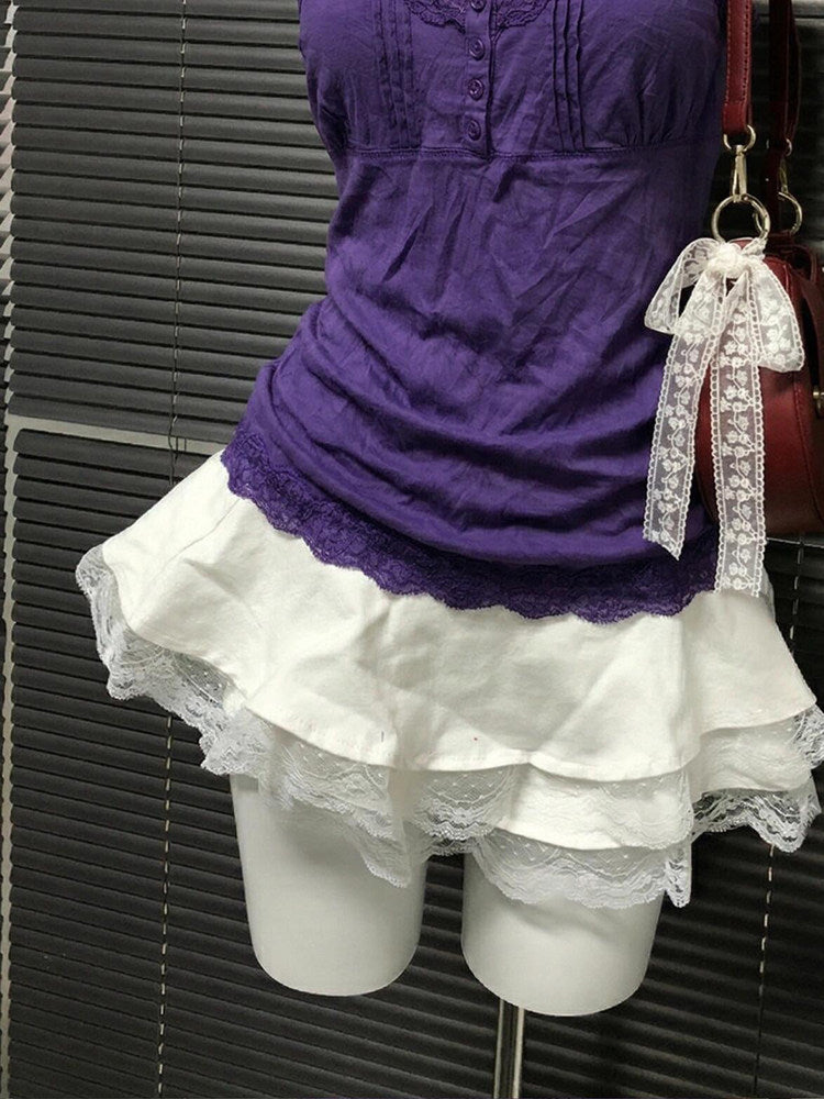 purple lace tank top