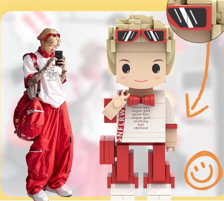 custom building block portrait