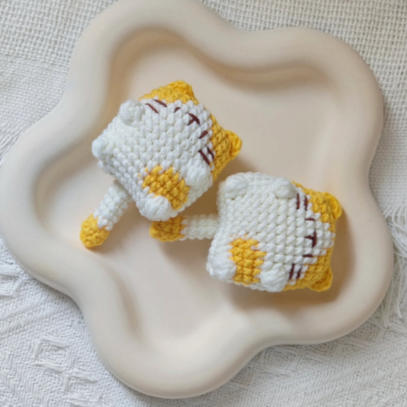 diy wool kitten cake doll bag pendant