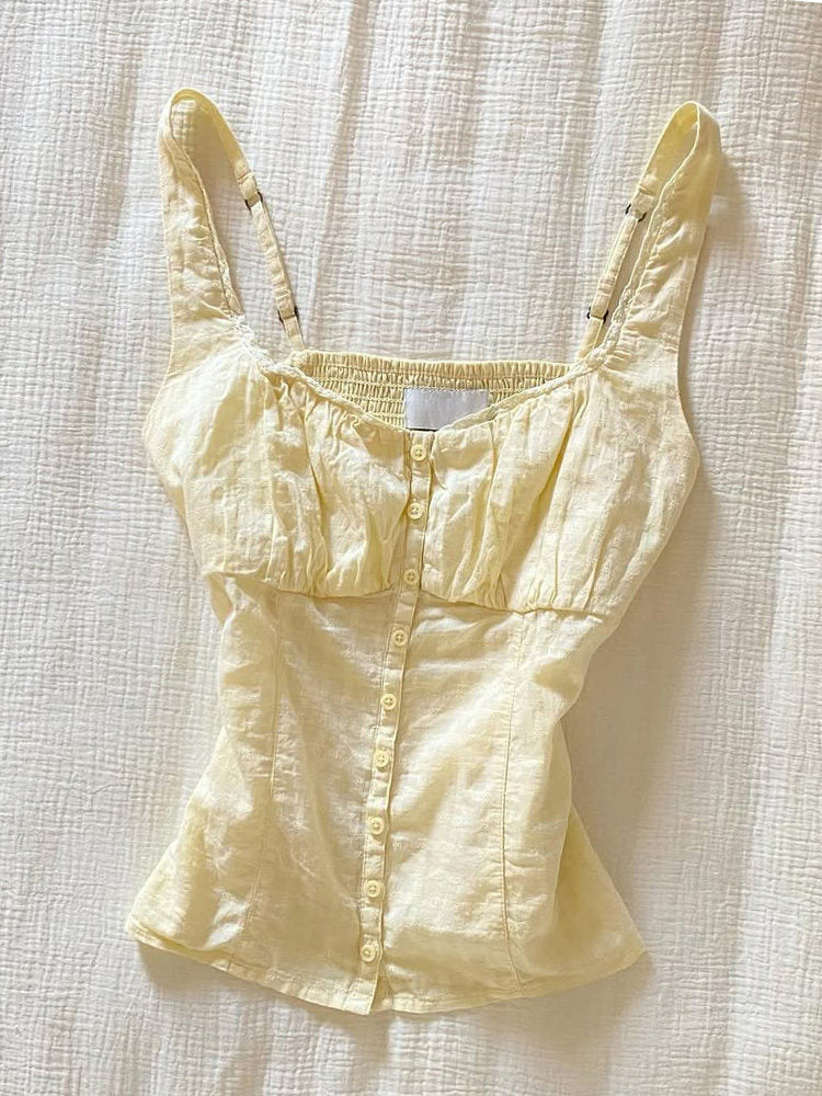yellow vintage tank top