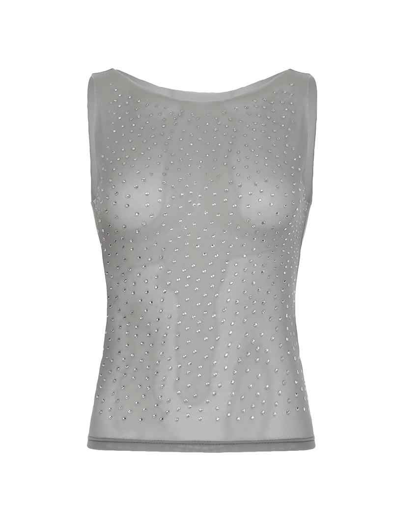 Diamond See-through Mesh Vest