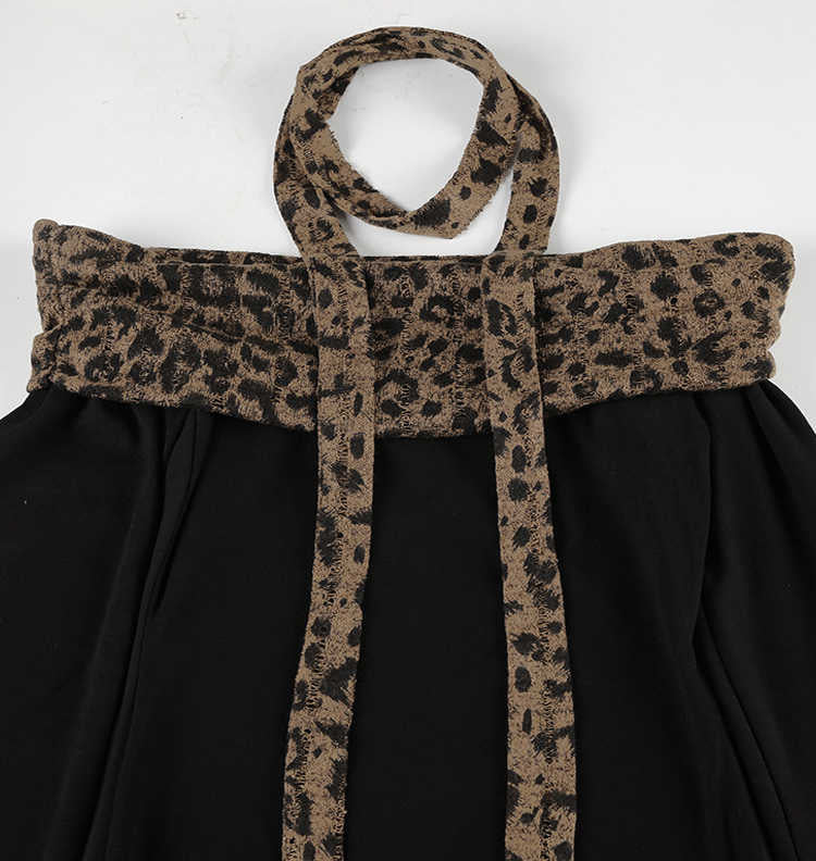 Y2K Leopard Off-shoulder Dress