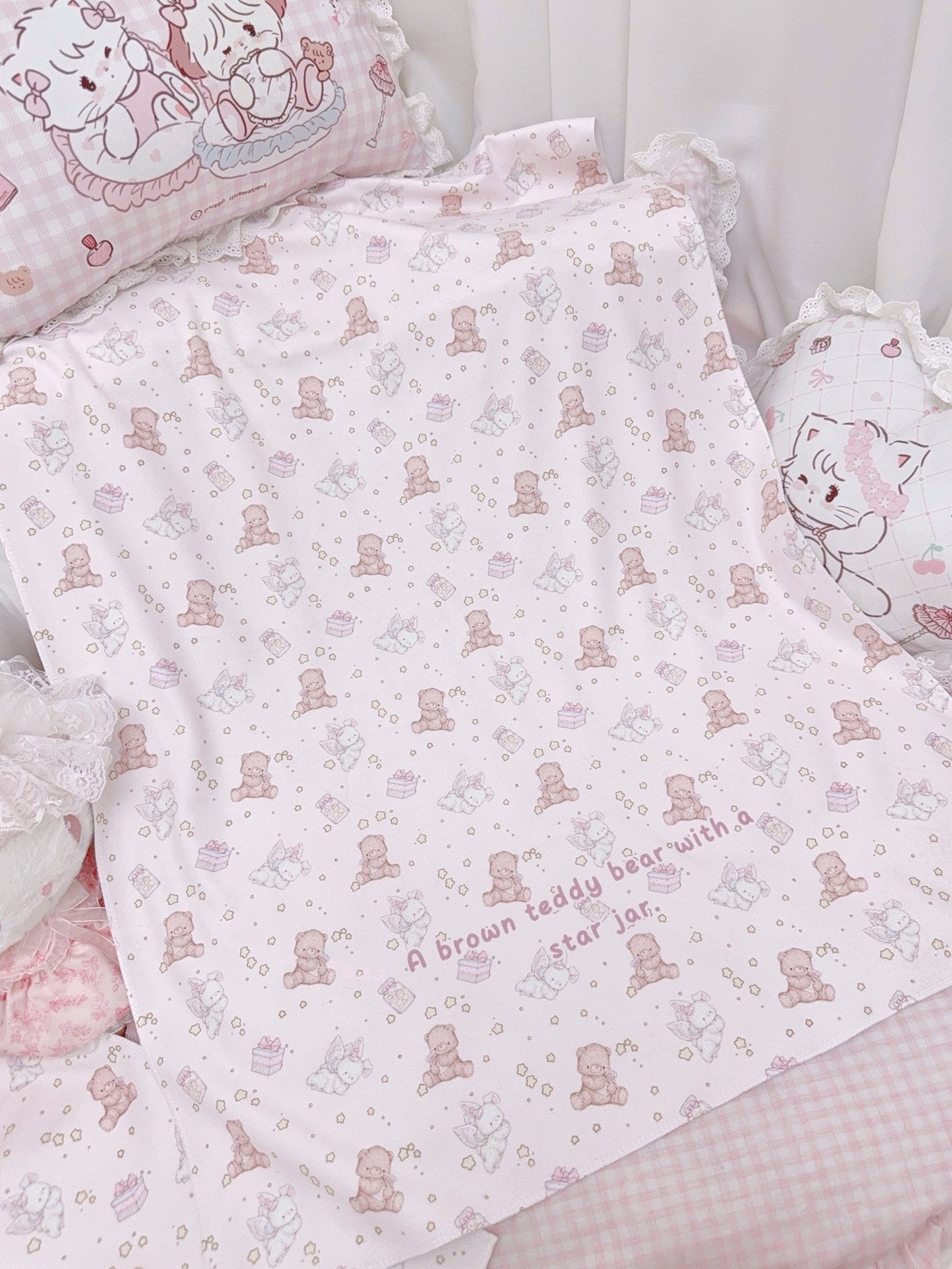 kawaii stars bears towel