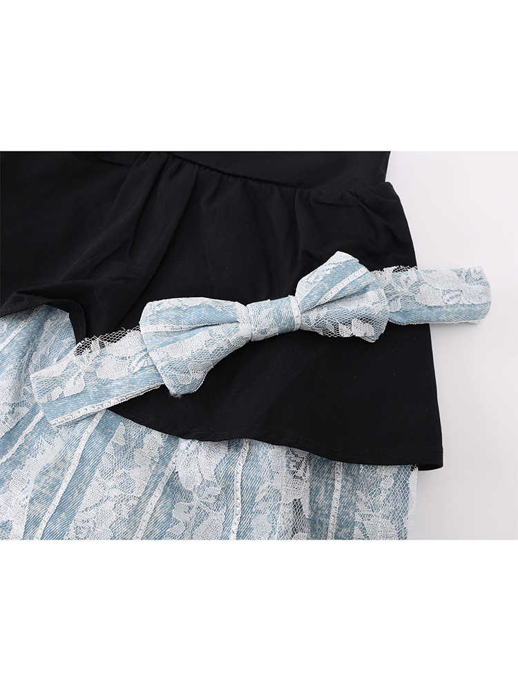 Strap Bow Dark Coquette Skirt