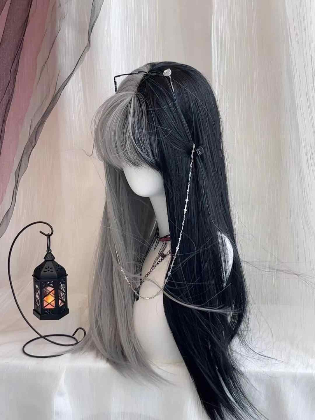 Halloween Black&White Wig
