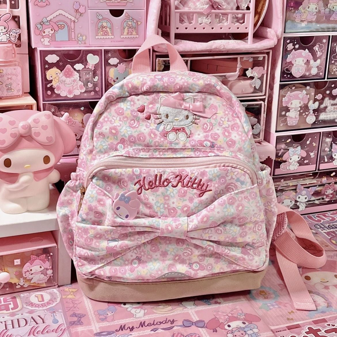 sweet and cute girly heart backpack