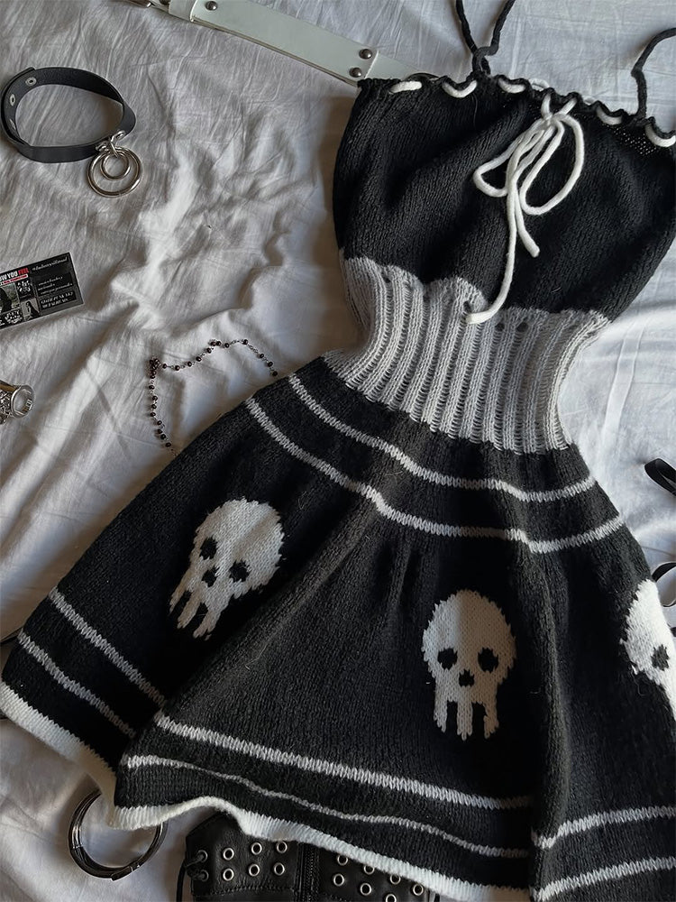 retro goth knitted dress