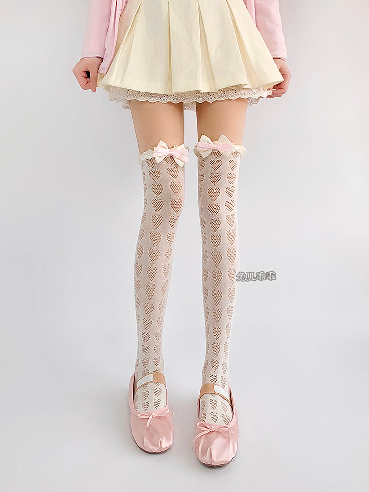 bow mesh coquette socks