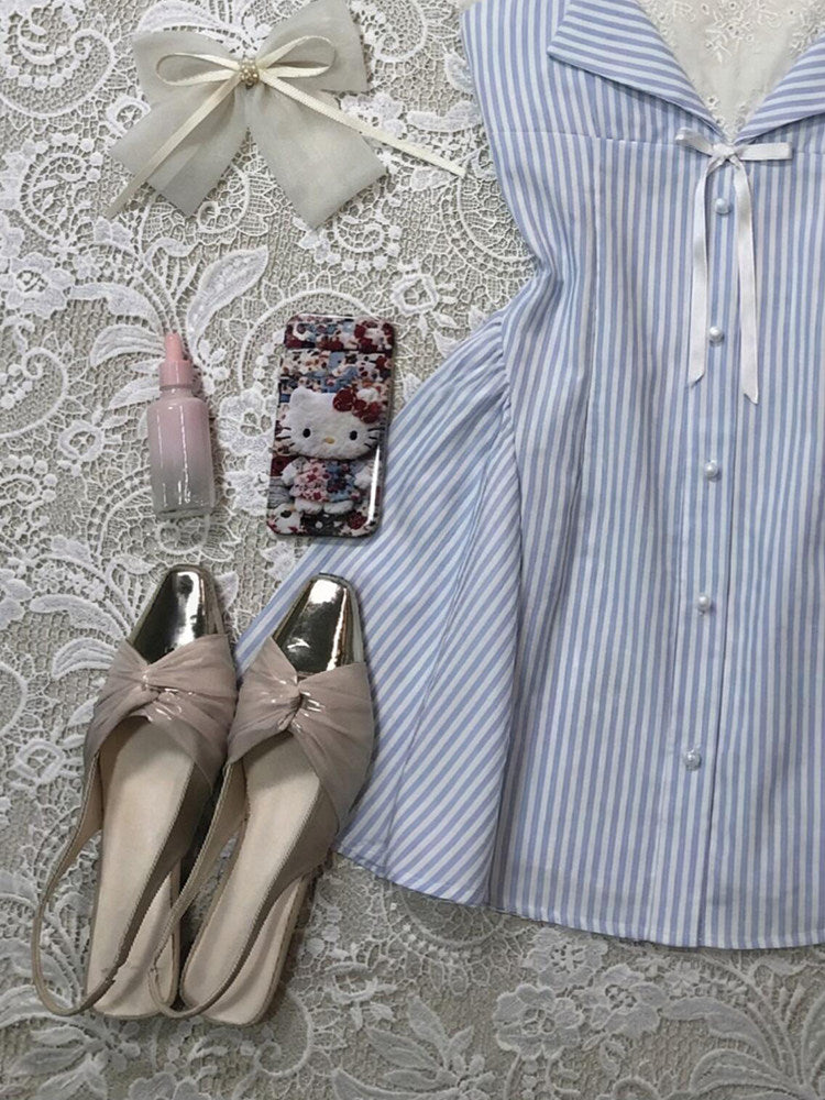 baby blue striped dress