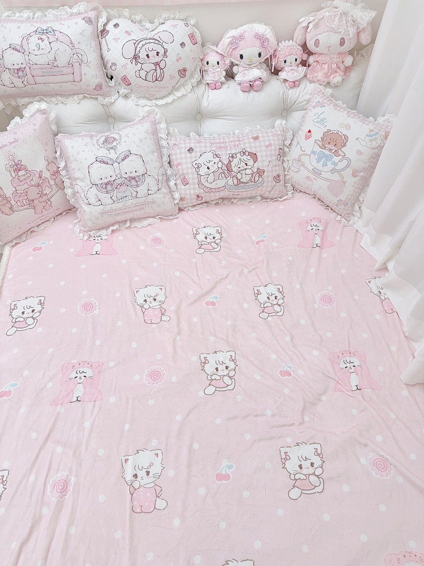 kawaii pink blanket