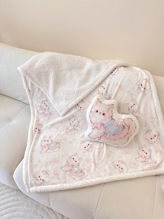 kawaii plush air conditioning blanket Double layer blanket 150cm*100cm