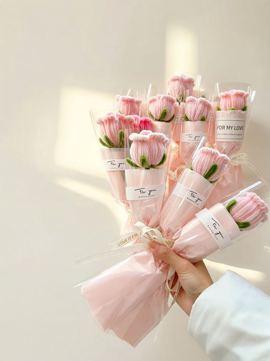 DIY Chenille Stem Rose Bouquet Craft Kit