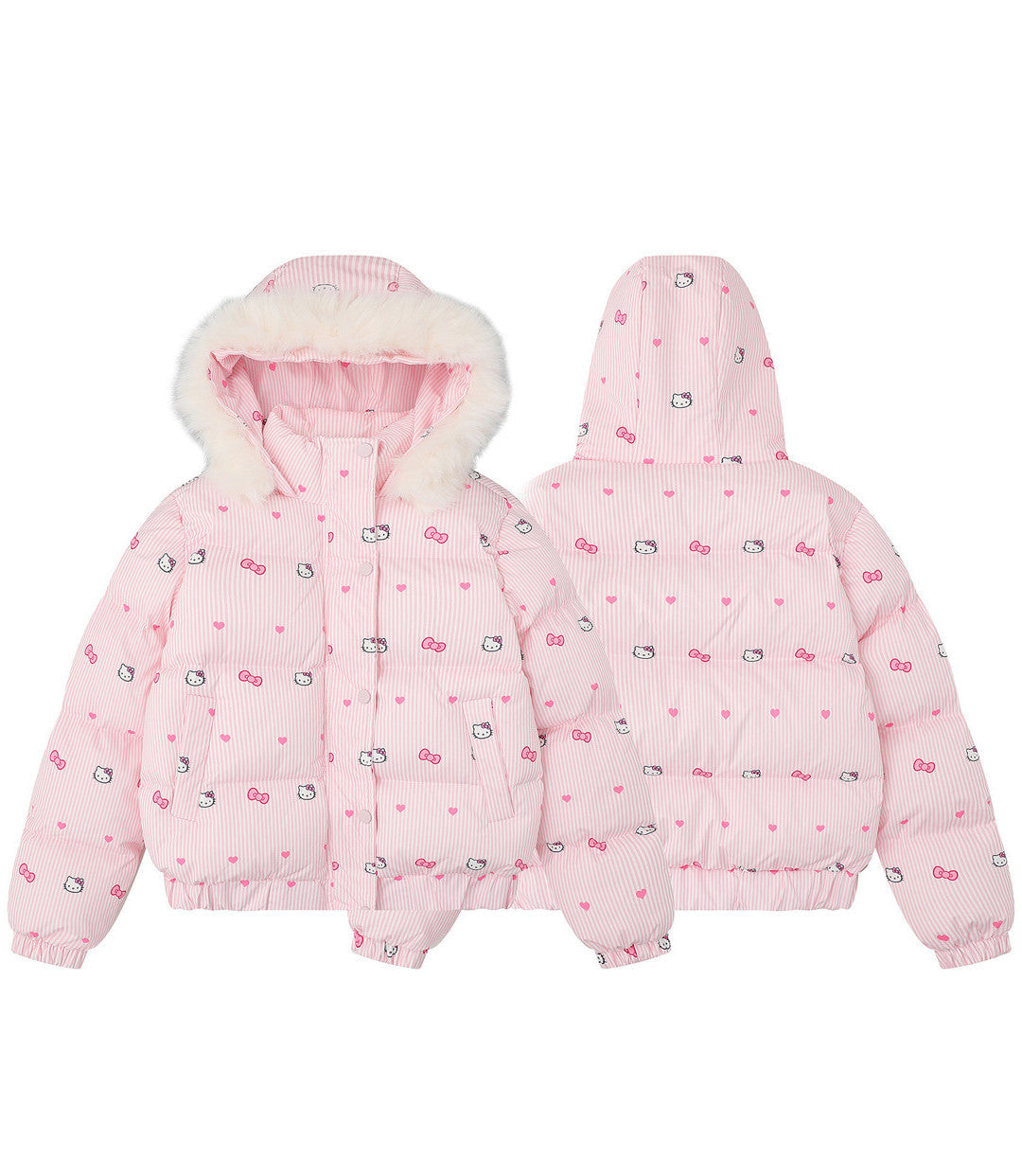 pink kitty kawaii winter coat