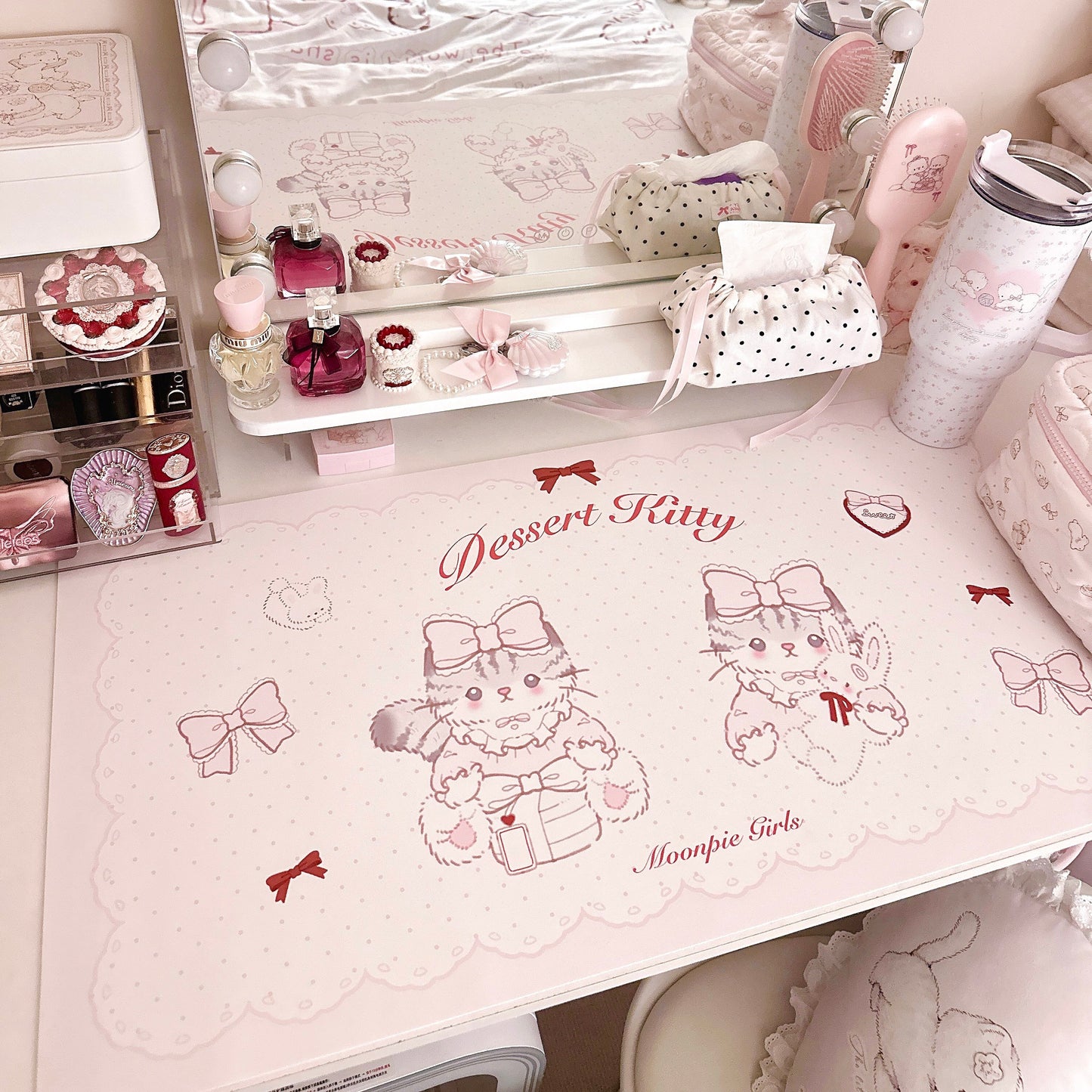 kawaii leather computer mouse pad