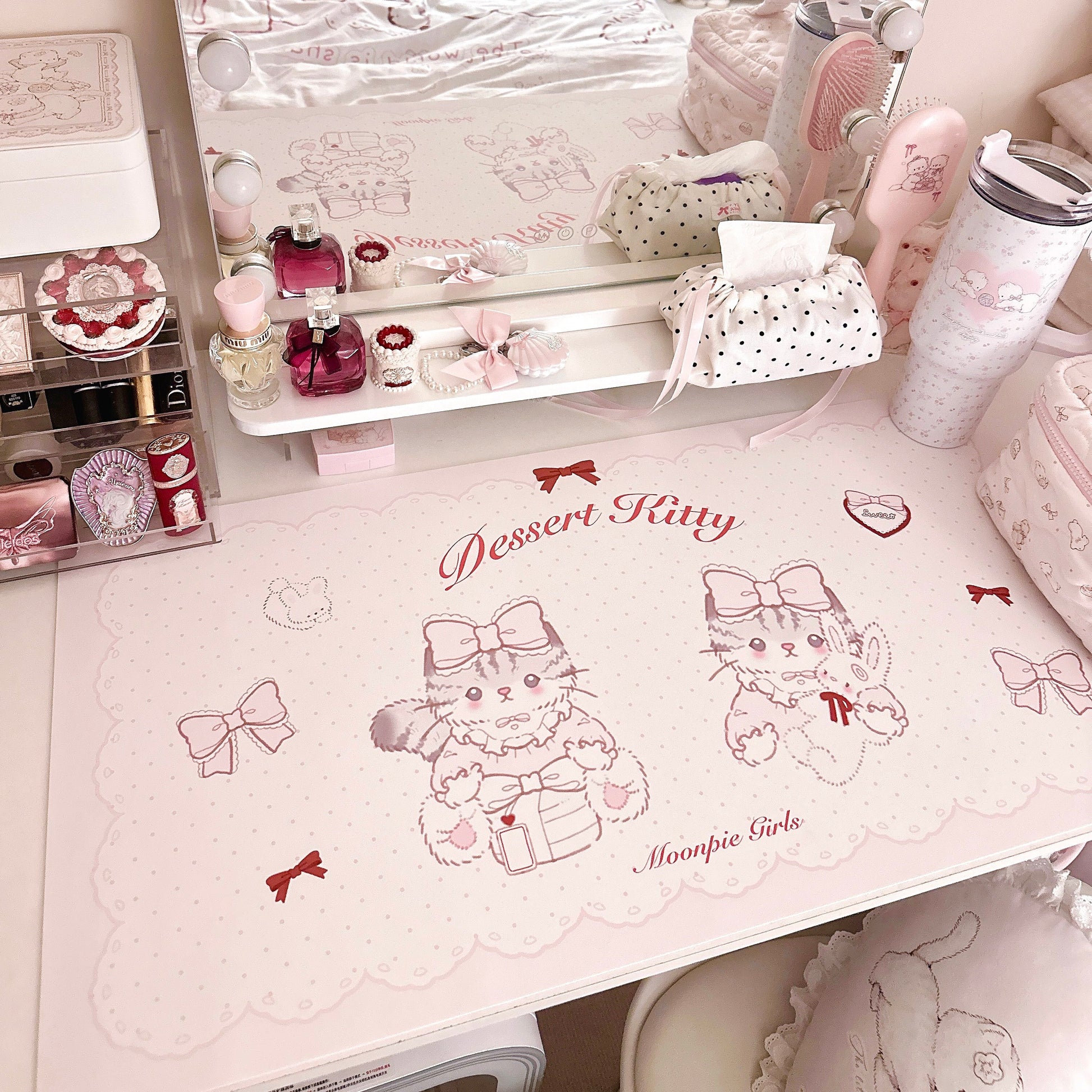kawaii leather computer mouse pad