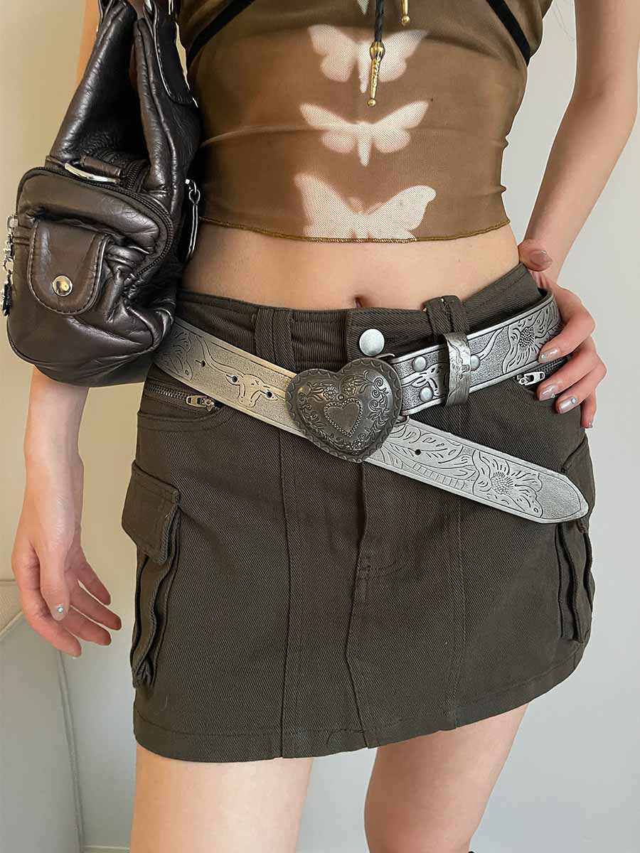 Fairy Grunge Heart Retro Belt