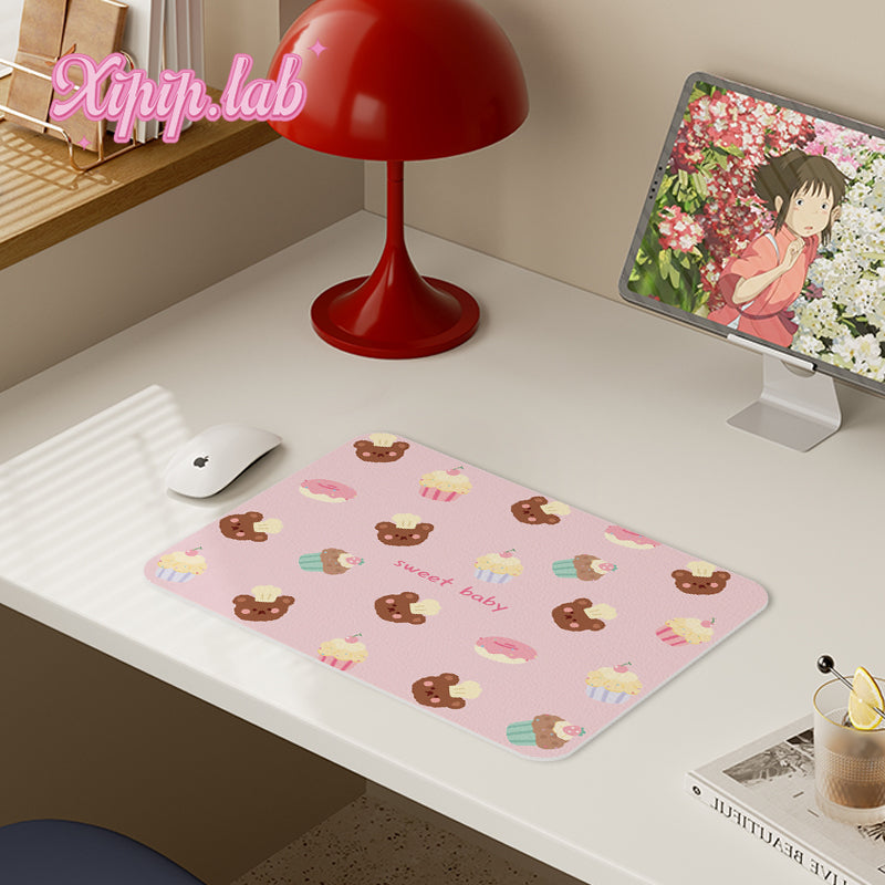 Cute leather waterproof & anti-scalding dish mat