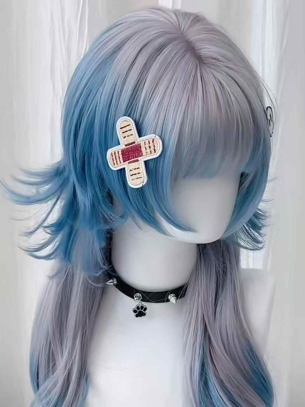 Gray Blue Jellyfish Long Wig