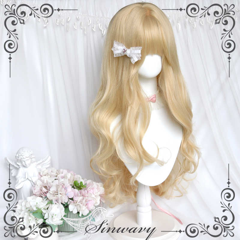 Blonde Long Curly Platinum Wig
