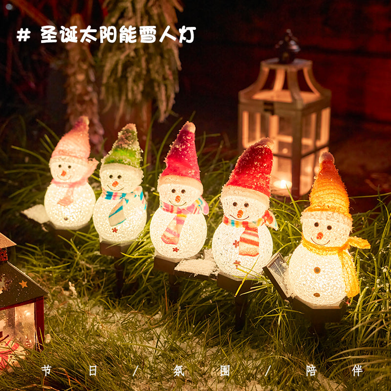 Christmas LED lantern snowman outdoor lights