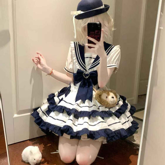 Navy Style Cake Dress