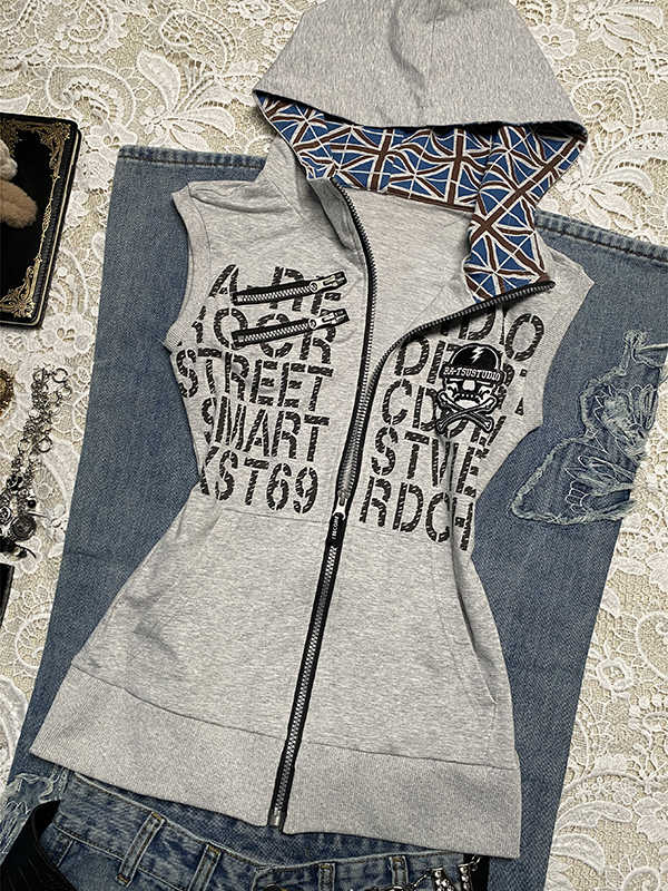 Retro Hoodie Sleeves Top