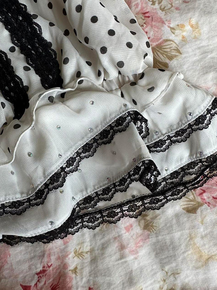 Beautiful white polka dot camisole