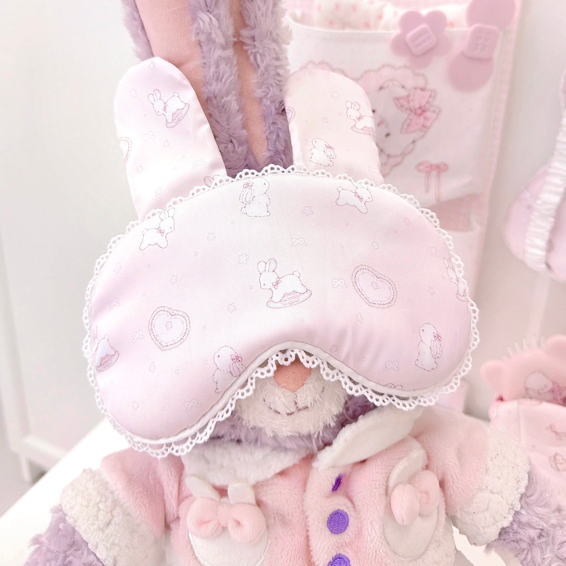 Rabbit ear lace eye mask