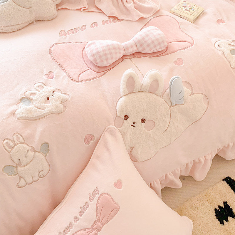 Cute girly bed sheet set of four