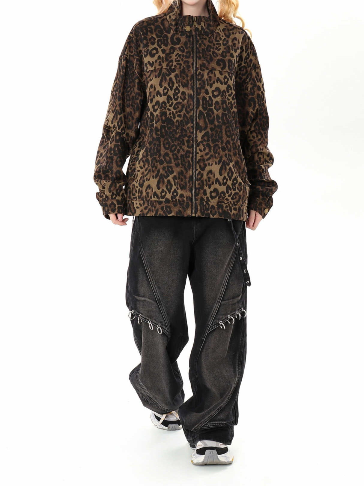 Y2K Leopard Street Jacket