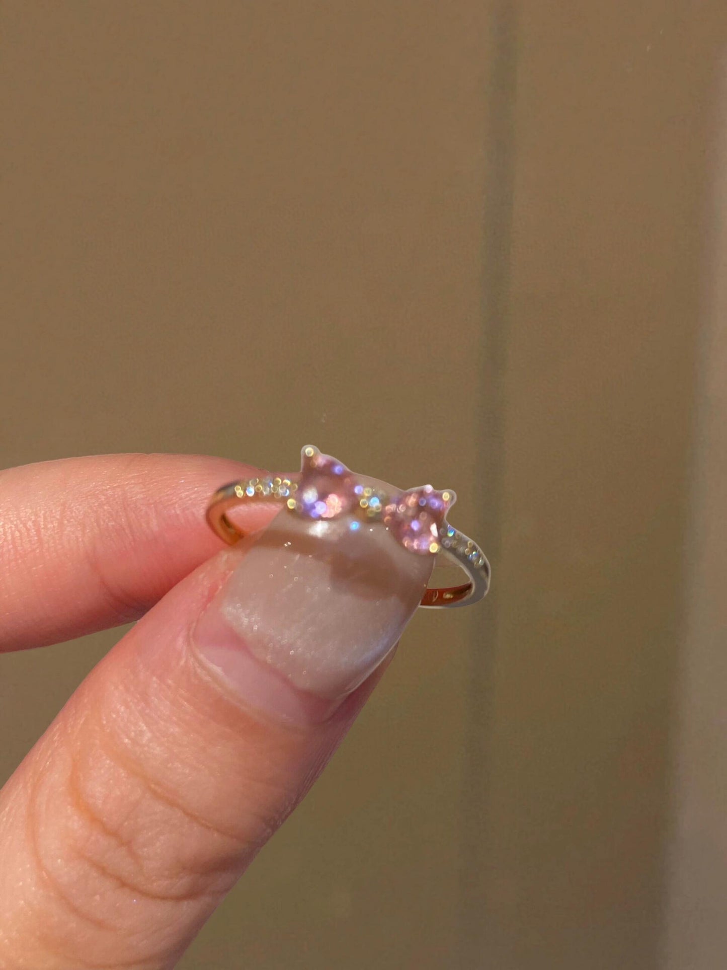 princess pink diamond kawaii ring