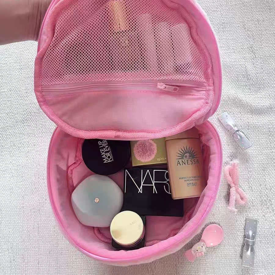 cute strawberry cosmetic bag