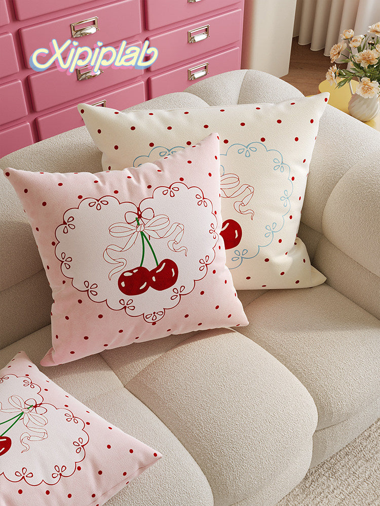 Cherry cream style pillow