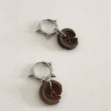 Grunge Button Earrings