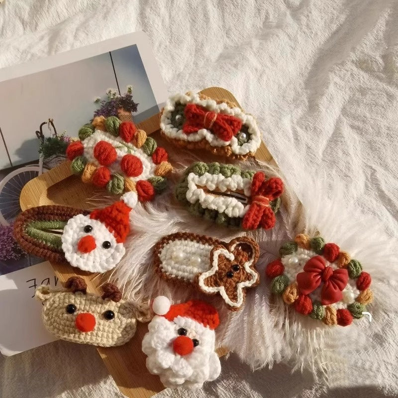 Christmas diy woolen hairpin