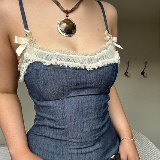 French Lace Vintage Vest