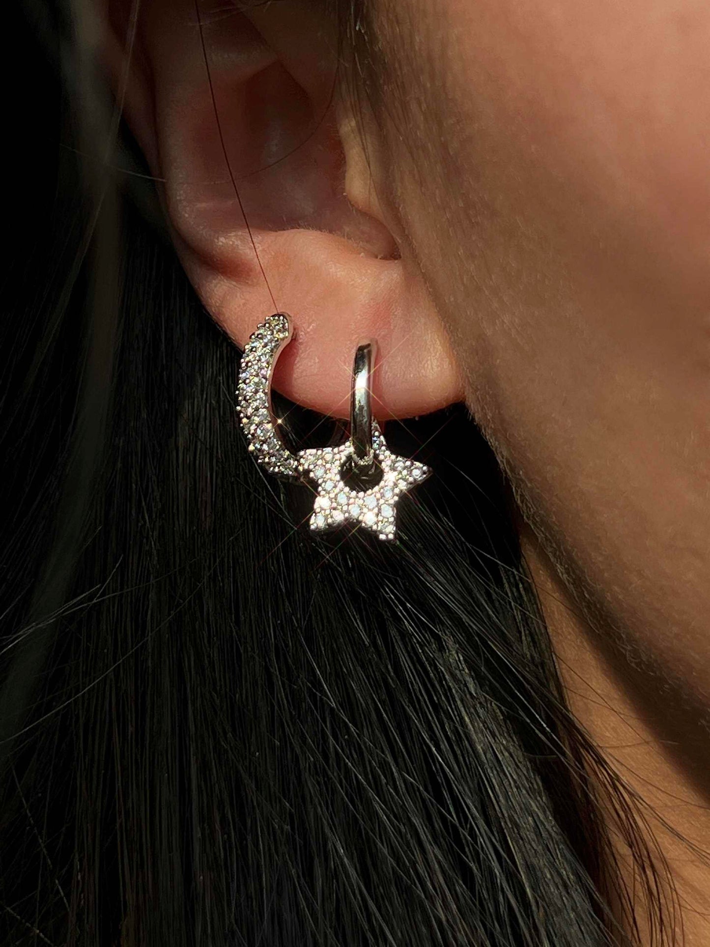 Ultra-glitter Diamond Star Earrings