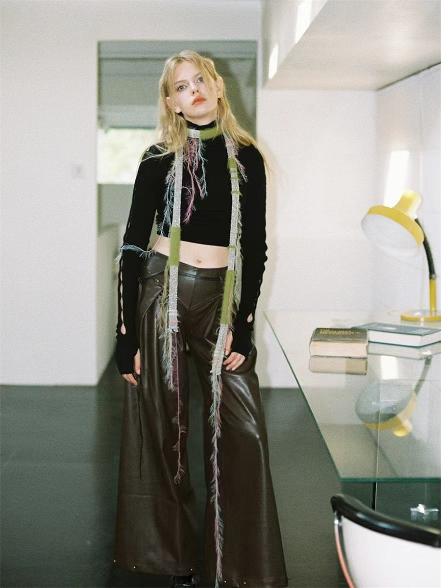 y2k vintage slim scarf