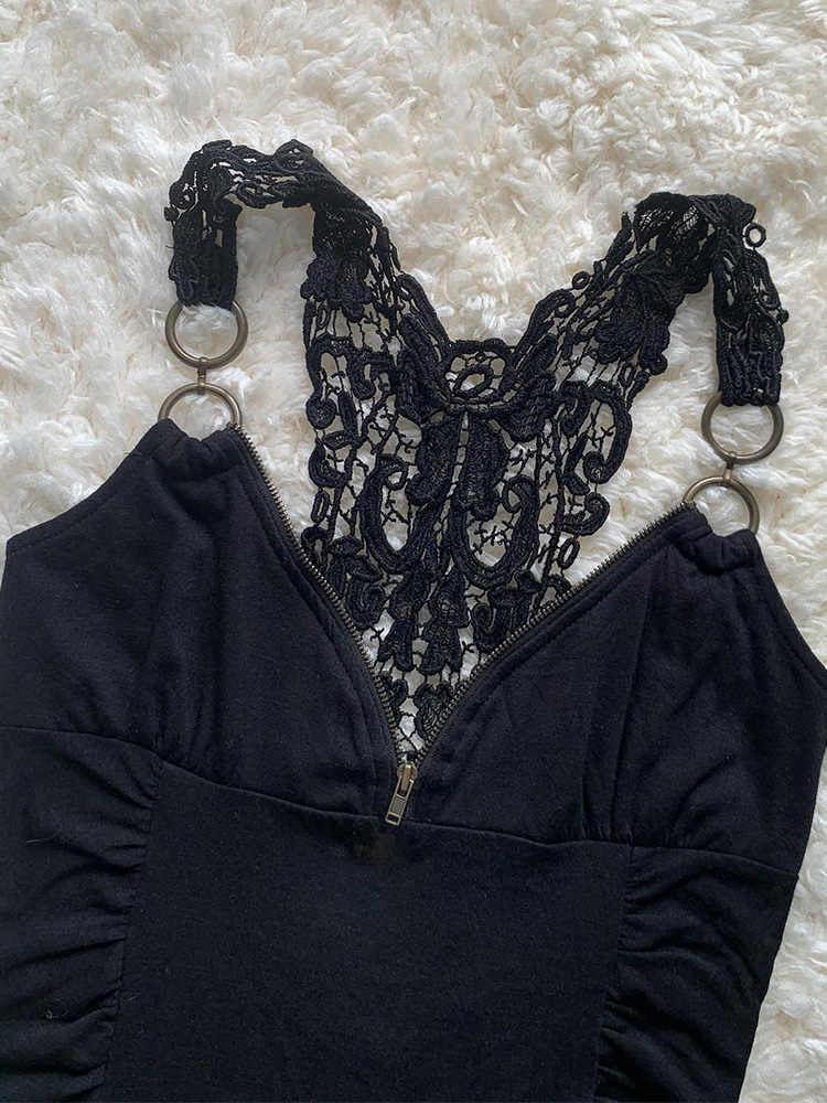 Retro Black Lace Camisole