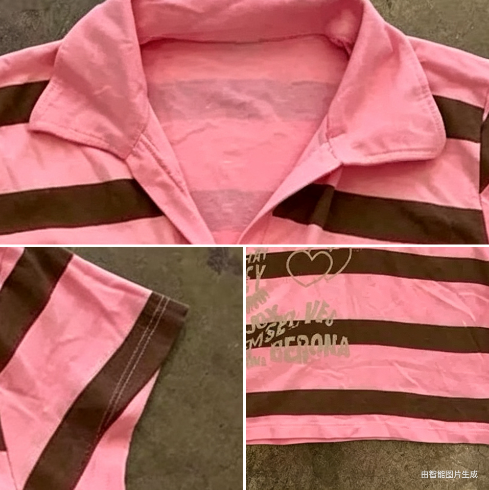 Y2K Striped Polo Short-Sleeve T-Shirt