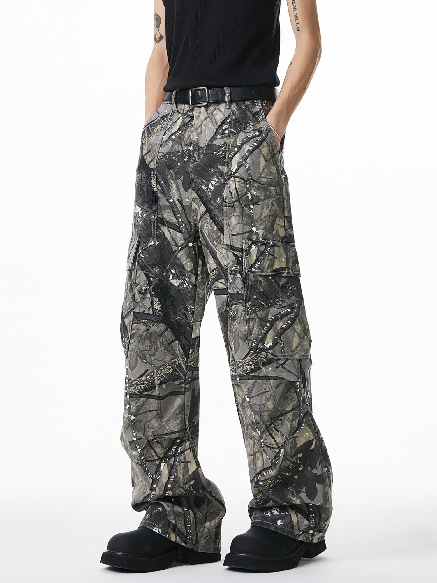 Camouflage Street Straight Pants