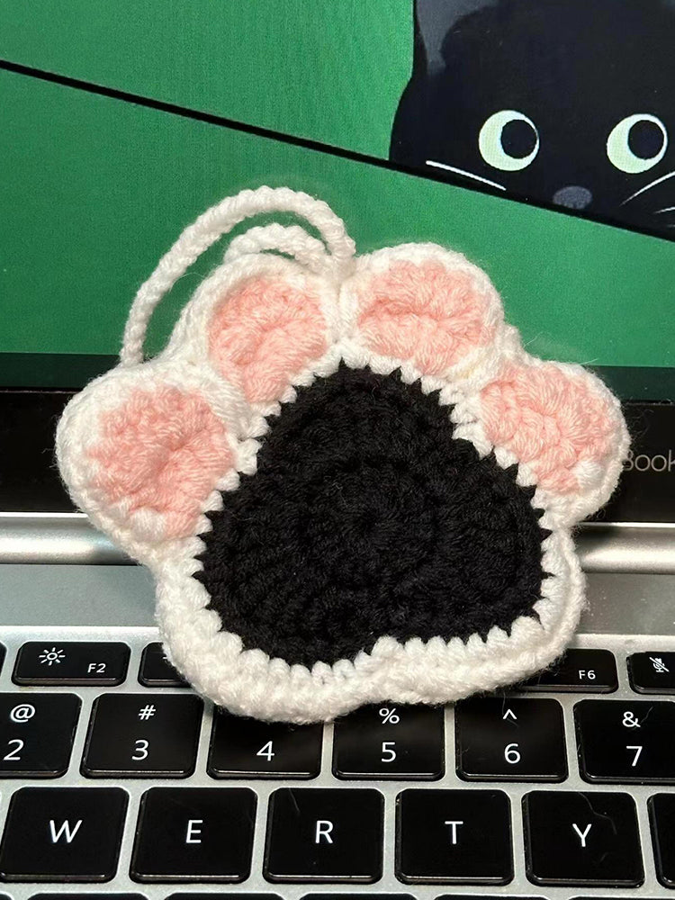 diy wool cat claw headphone bag
