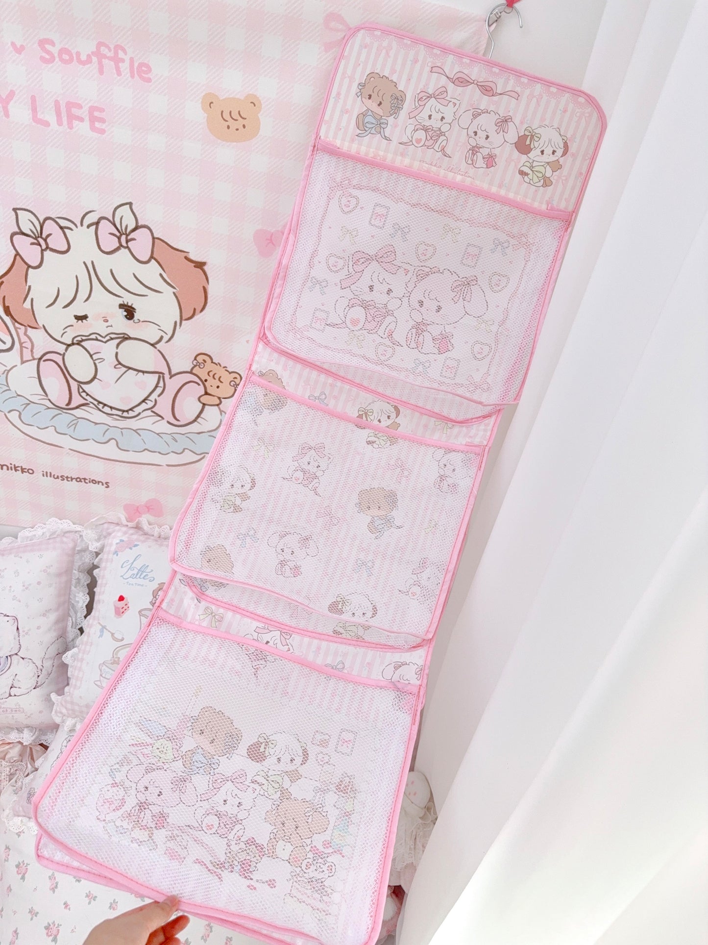 kawaii pink underwear storage bag